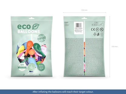 Balony Eco 26cm metalizowane, mix