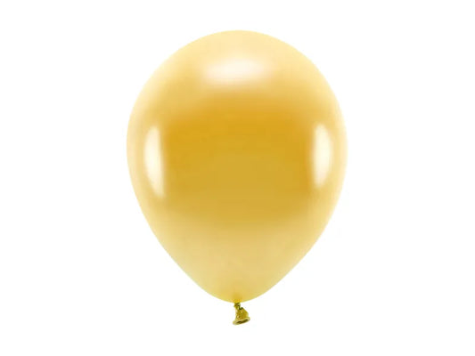 Balony Eco 26cm metalizowane, złoty