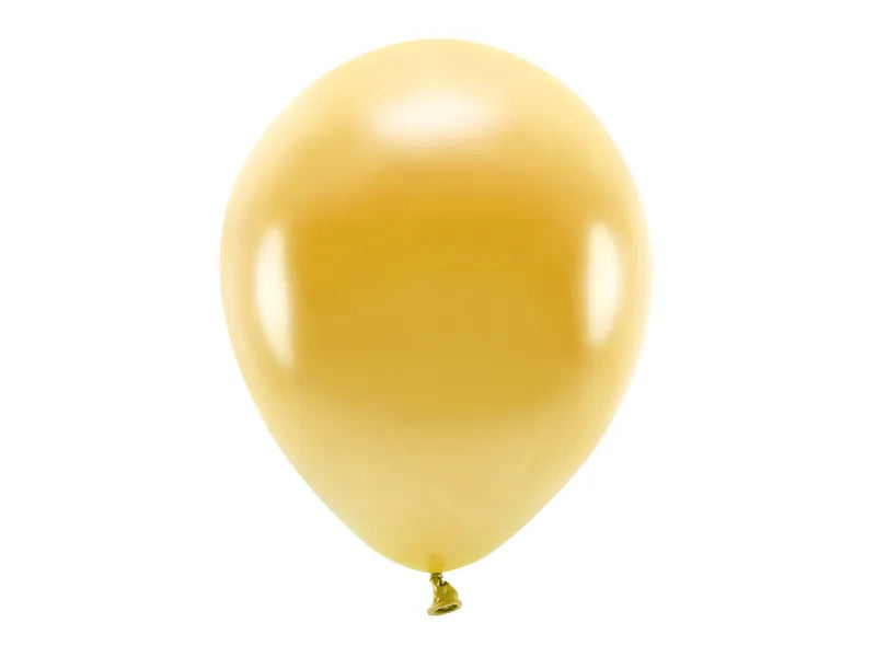 Balony Eco 30cm metalizowane, złoty