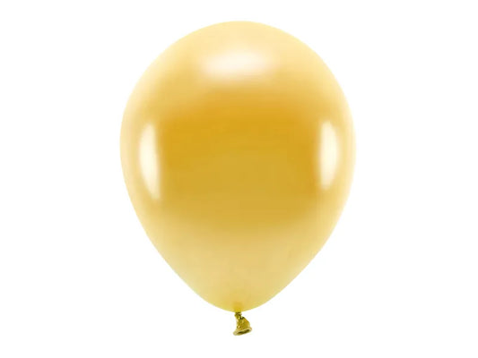 Balony Eco 30cm metalizowane, złoty