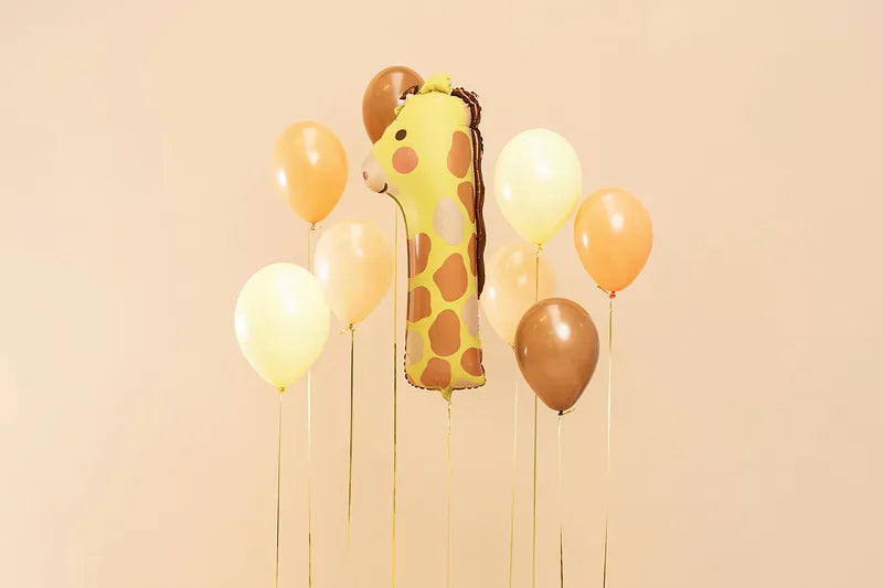 Balon foliowy Cyfra 1 - Żyrafa,  42x90 cm (1 op. / 1 szt.)