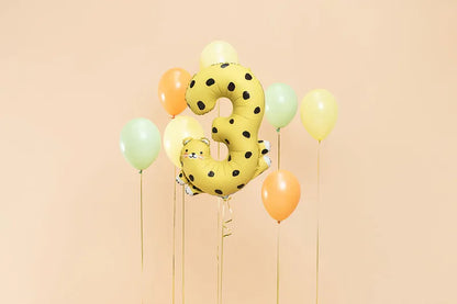 Balon foliowy Cyfra 3 - Gepard, 68x98 cm (1 op. / 1 szt.)