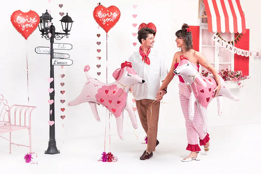 Balon foliowy Serce ''I love you'', 35cm, mix (1 op. / 1 szt.)
