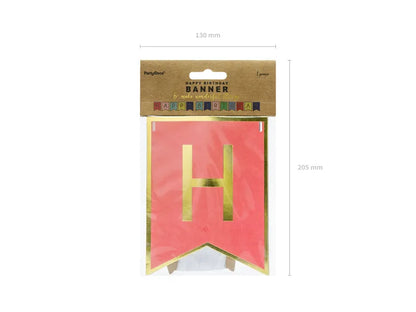 Baner Happy Birthday, mix, 15 x 175 cm (1 op. / 1 szt.)