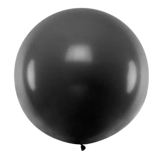 Balon okrągły 1m, Pastel Black (1 op. / 1 szt.)