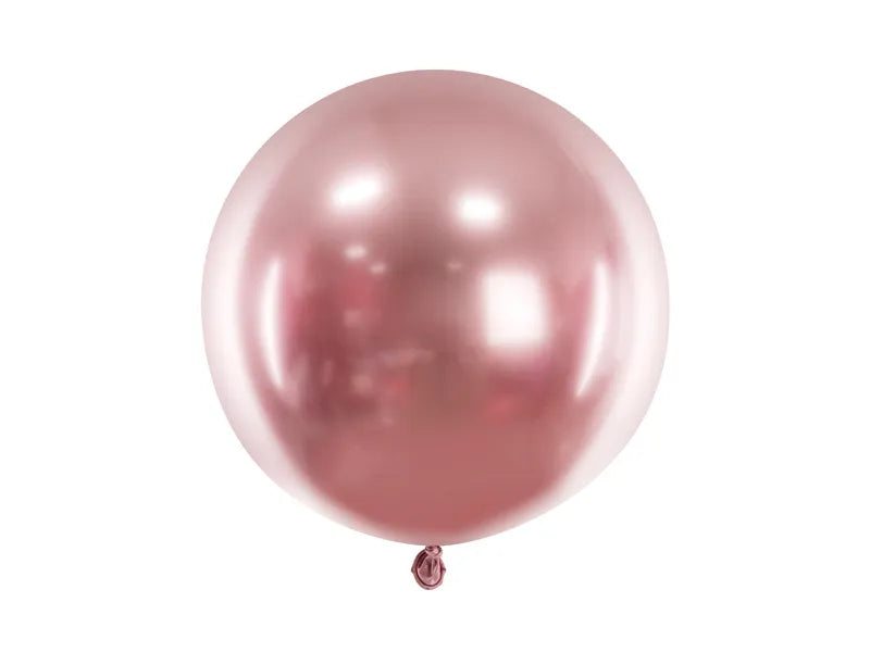 Balon okrągły Glossy 60cm, różowe złoto (1 op. / 1 szt.)