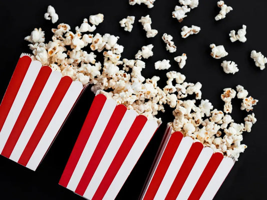 Pudełka na popcorn, mix, 7x7x12,5cm (1 op. / 6 szt.)