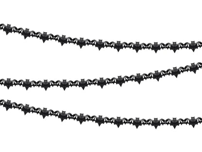 Girlanda bibułowa Nietoperze, czarny, 4m (1 op. / 1 szt.)