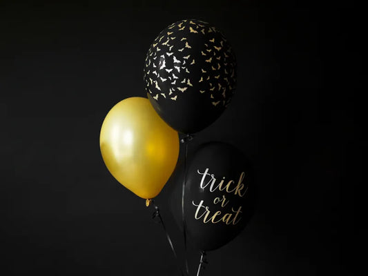 Balony 30 cm, Nietoperze, Pastel Black: 1op./6szt.