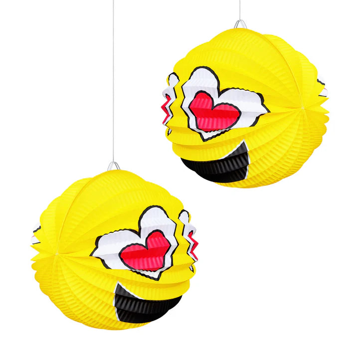 Lampion papierowy Emotikony kula 25cm