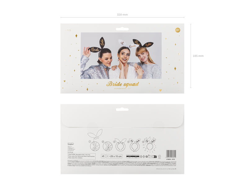 Opaski Bride Squad, 15 x 29 cm, mix