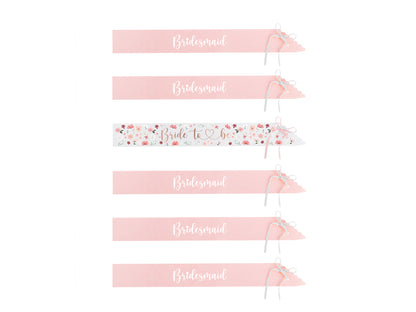 Szarfy Bride to be i Bridesmaid, mix, 76cm