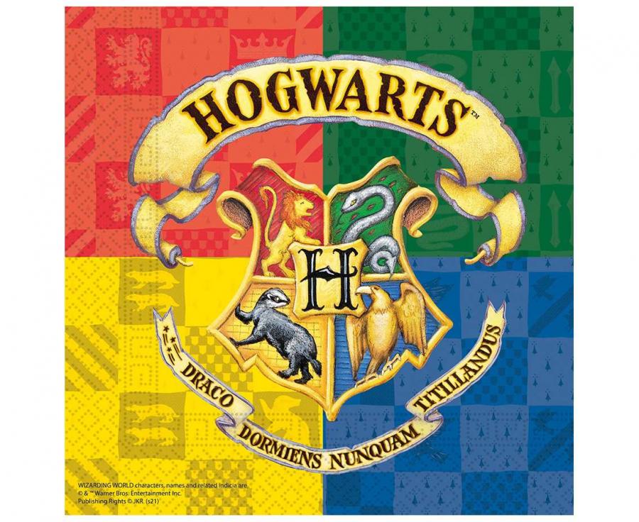 SERWETKI PAPIEROWE HARRY POTTER domy w hogwarcie hufflepuff gryffindor slytherin ravenclawe