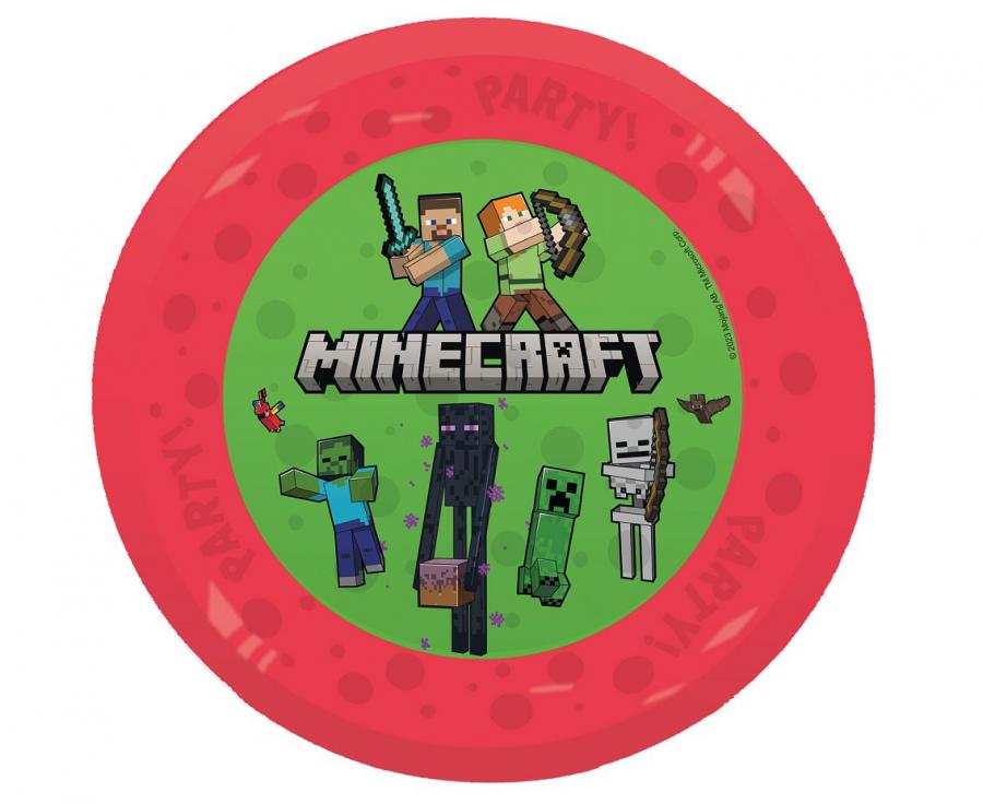 Talerz wielokrotnego użytku Minecraft steve creeper zombie enderman skeleton