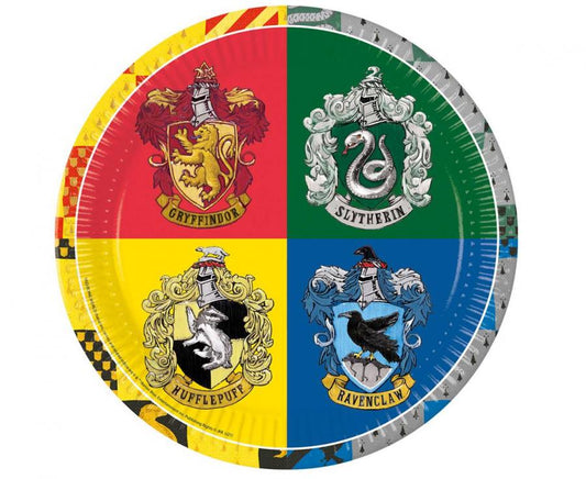 Talerzyki papierowe Harry Potter Hogwarts Houses gryffindor slytherin hufflepuff ravenclaw cztery domy hogwart