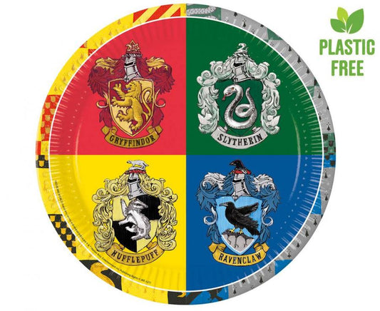 Talerzyki papierowe Harry Potter Hogwarts Houses gryffindor slytherin hufflepuff ravenclaw cztery domy hogwart