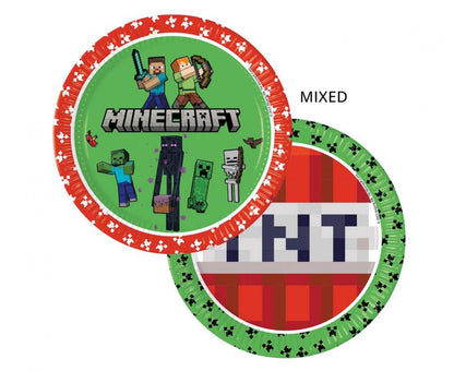 Talerzyki papierowe Minecraft steve zombie creeper skeleton enderman