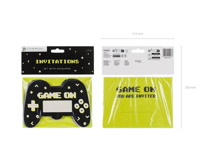 Zaproszenia Gamepad, mix: 1op./6szt.