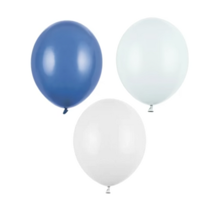 Zestaw balonów do pudełka na balony ciemny niebieski jasny niebieski biel