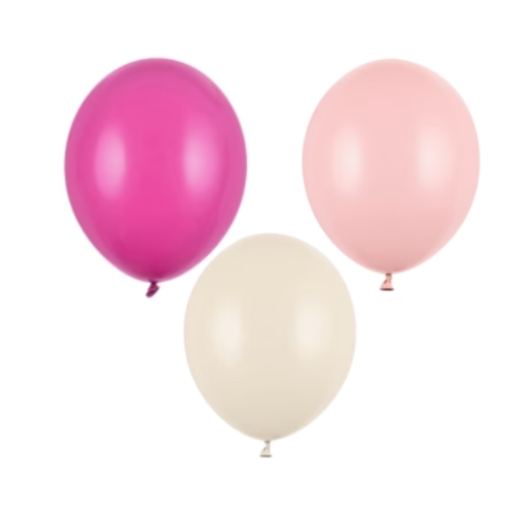 Zestaw balonów do pudełka na balony ciemny róż jasny róż alabastrowy