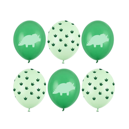 Balony z Helem w Pudełku Prezentowym – Dinozaury