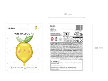 Balon foliowy owoc Cytrynka, 50x75cm