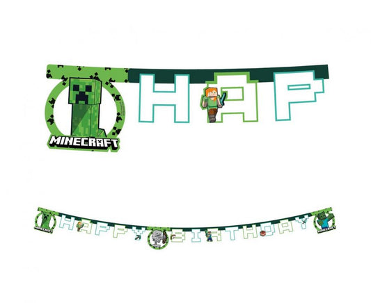 baner minecraft happy birthday creeper