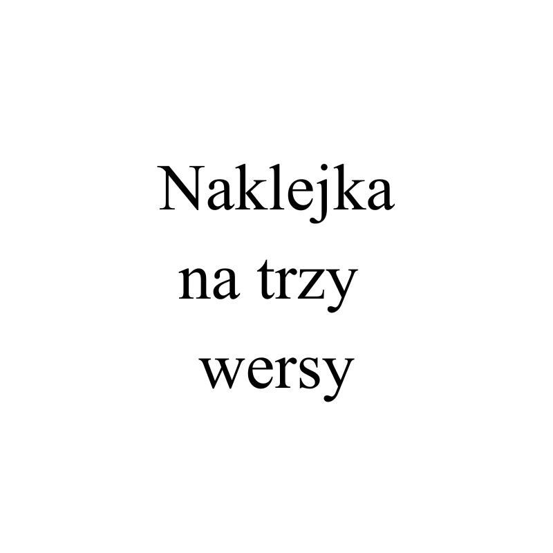 Personalizowany napis, naklejka na balon