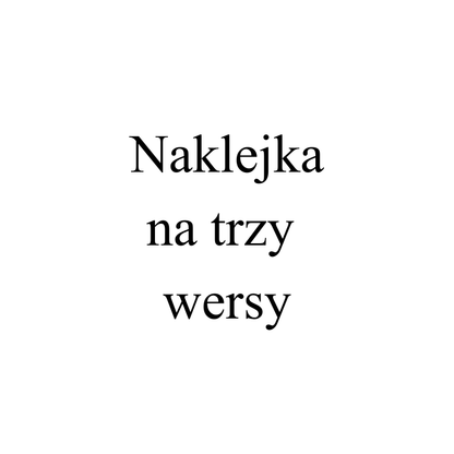 Personalizowany napis, naklejka na balon