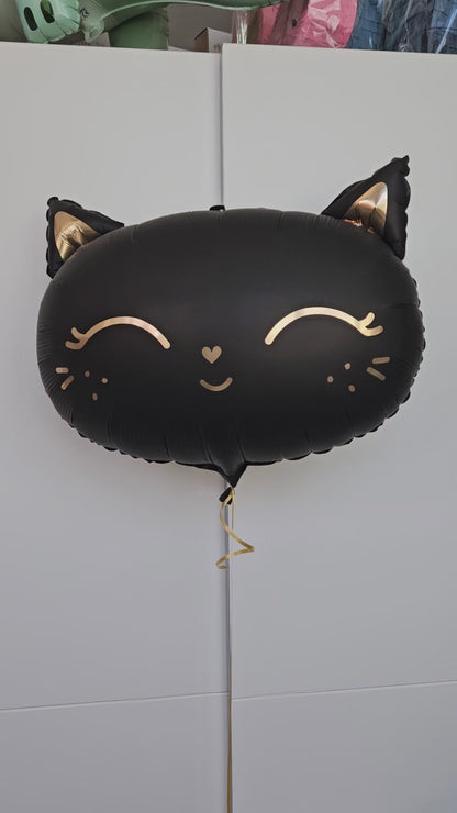 Balon foliowy Kotek, 48x36cm, czarny (1 op. / 1 szt.)