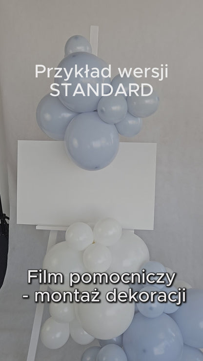 Girlanda balonowa na SZTALUDZE z personalizowaną tabliczką – Warszawa