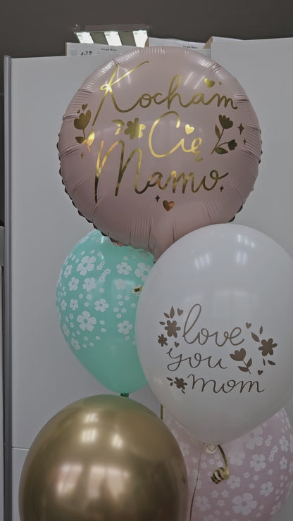 Zestaw bukiet balonów Kocham Cię Mamo