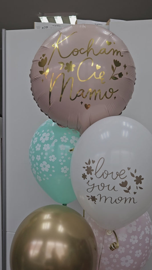 Zestaw bukiet balonów Kocham Cię Mamo