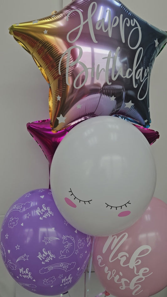 Zestaw bukiet balonów Happy Birthday Jednorożec
