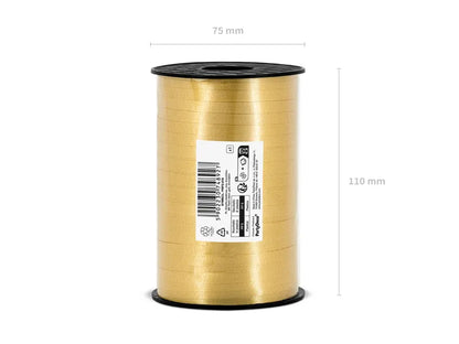 Wstążka plastikowa, złoty stonowany, 5mm/225m (1 op. / 1 szt.)